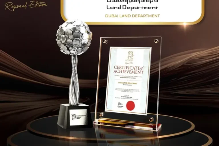Dubai Land Department wins ‘Inspirational Brand Category’ award, reaffirming the emirate’s real estate leadership